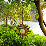 Solar Hanging Sun and Moon Lights for Garden Patio Decor Style 1