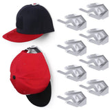 10 PCS Adhesive Hat Hooks for Wall for Baseball Caps White