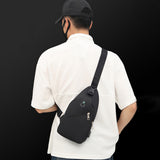 Crossbody Bag Casual Sling Bag Multi-Pocket Chest Bag Black