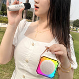 Mini Karaoke Machine with 2 Wireless Microphones Portable Bluetooth Speaker