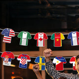 49 Pcs World Cup Soccer Jersey Flag Bunting Banner International Country for Sports Theme Decor