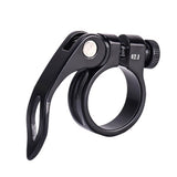 2PCS Bicycle Seat Clamp Alloy Quick Release Road Post MTB Bike Saddle Black