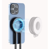 MagSafe Compatible Magnetized Phone Stand – Spring Clip with Foldable Mini Tripod