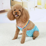 Cute Female Dog Harness Sanitary Pants – Reusable Pet Menstrual Diaper Sky Blue