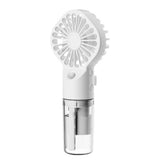Handheld Misting Fan – Portable Rechargeable Spray Cooling Fan for Home & Office White