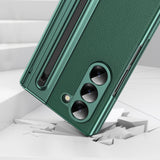 Shockproof Case For Samsung Z Fold 7 with Pen Holder Full Coverage Hinge Protection Green