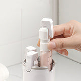 4 in 1 Travel Bottles Dispenser for Shampoo Lotion White