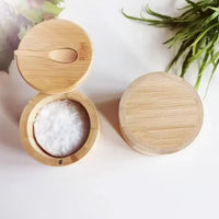 Bamboo Spice Container with Lid and Spoon for Storing Salt Pepper Sugar Herbs Small Spice Box Style 1