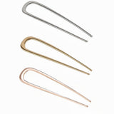 3Pc U-Shaped Metal Hair Pins Hair Forks for Women Updos and Buns