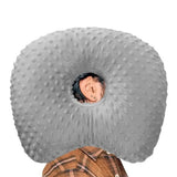 Ear Piercing Pillow with an Hole for Side Sleeper Gray