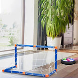 2-in-1 Hover Hockey Soccer Ball Set LED Lighting Floating Air Football Toys for Kids