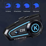 5.4 Bluetooth Motorcycle Headset Speaker Wireless Helmet Headphone with LED Light