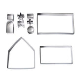 18PCS Stainless Steel Christmas Cookie Cutter Set with 3D Gingerbread House Shapes