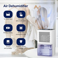 1L Small Air Dehumidifiers Moisture Absorber For 21 - 30 Square Meters Home Bedroom Bathroom