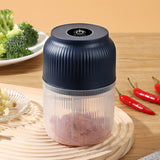 Cordless Electric Garlic Chopper Mini Meat Mincer USB 6 Blades
