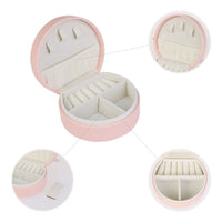 Travel Jewelry Case with Detachable Handle Accessory Organizer Pink