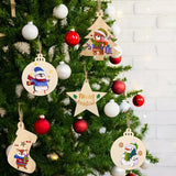 100Pcs Wooden Christmas Tree Decorations – Assorted Blank Shapes for Painting