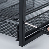Desk Organizer Monitor Stand Riser with Drawer and Pen Holders for Office