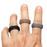 Anxiety Spinner Rings Silver Black Gold Mens Ladies Fidget Ring Rotating Titanium Steel