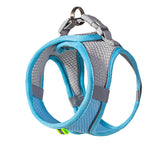 Pet Cat Harness and Leash Set Breathable Vest with Reflective Strip for Kitten Walking Traveling Blue