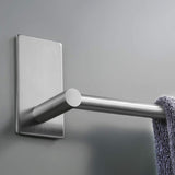 Stainless Steel Self-Adhesive Towel Rack for Bathroom – No-Drill Wall-Mounted Holder Silver