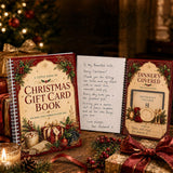 Christmas Gift Card Book DIY Spiral Bound with Handwritten Note Pages Style 2