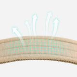 Padded Nylon Dog Collar Leash Set Adjustable for Large Dogs Khaki