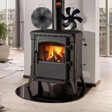 Heat Powered Fireplace Fan Stove Fan with Thermometer