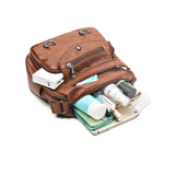 Crossbody Bag for Women Leather Messager Bag Large Capacity Shoulder Bag Brown