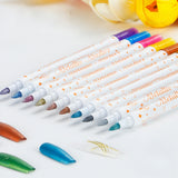 12 Colors DIY Nail Art Pens Set Dual Head Acrylic Nail Polish Paint Markers