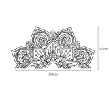 Half Mandala Decals Wall Sticker Home Rooms Yoga Art Decor Black