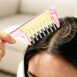 2 PCS 7 Tooth Hair Oil Applicator Combs with Silicone Caps
