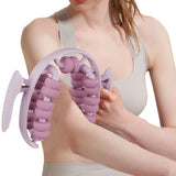 26 Wheels Annular Leg Clamp Massager Leg Massage Device Manual Muscle Relaxer Pink