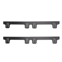4Pcs Adjustable Stove Gap Fillers Heat Resistant Stove Gap Covers Stainless Steel Gas Stove Side Gap Protector Black