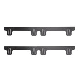 4Pcs Adjustable Stove Gap Fillers Heat Resistant Stove Gap Covers Stainless Steel Gas Stove Side Gap Protector Black