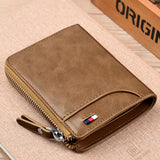 RFID Shielding PU Wallet Anti-theft Cash Credit Card Holder ID Purse Khaki