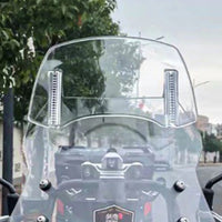 Universal Adjustable Motorcycle Windshield Extension – Clip-On Windscreen Deflector