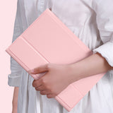 Bluetooth Keyboard with Case Compatible with Lenovo Xiaoxin Pad 11 J606 J607 J616F Protective Tablet Cover with Adjustable Stand Pink