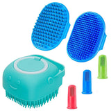 6PCS Dog Bath Brush Set with Finger Toothbrush for Pets