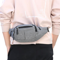Unisex Sling Bag Chest Pack Fanny Pack Sports Waist Bag Wallet Grey