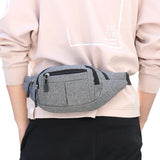 Unisex Sling Bag Chest Pack Fanny Pack Sports Waist Bag Wallet Grey