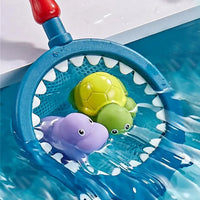 Color Changing Baby Bath Toys Bathtub Toys with Fishing Net Floating Squirting Toys Style 1