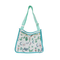 Children Beach Mesh Storage Bag Shell Collection Bag Beach Sand Toy Seashell Bag Green Dinosaur