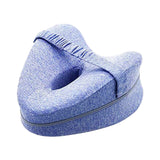 Memory Foam Leg Knee Pillow for Side Sleeper Knee Support Pillow Cushion Blue