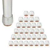 32Pcs Set Silicone Chair Leg Floor Protector Covers Anti Slip Chair Leg Caps for Hardwood Tile Floor
