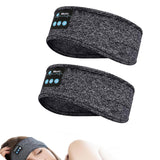 2Pcs Bluetooth 5.0 Wireless Sleeping Headphones Stereo Music Headband & Eye Mask for Sports and Sleep
