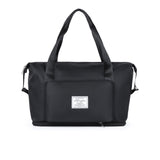 Large Capacity Collapsible Travel Bag Expandable Waterproof Duffel Bag-Black