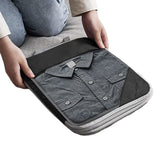 6-Piece Travel Compression Packing Bags Packing Organizers Black