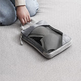 6-Piece Travel Compression Packing Bags Packing Organizers Grey