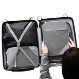 6-Piece Travel Compression Packing Bags Packing Organizers Grey